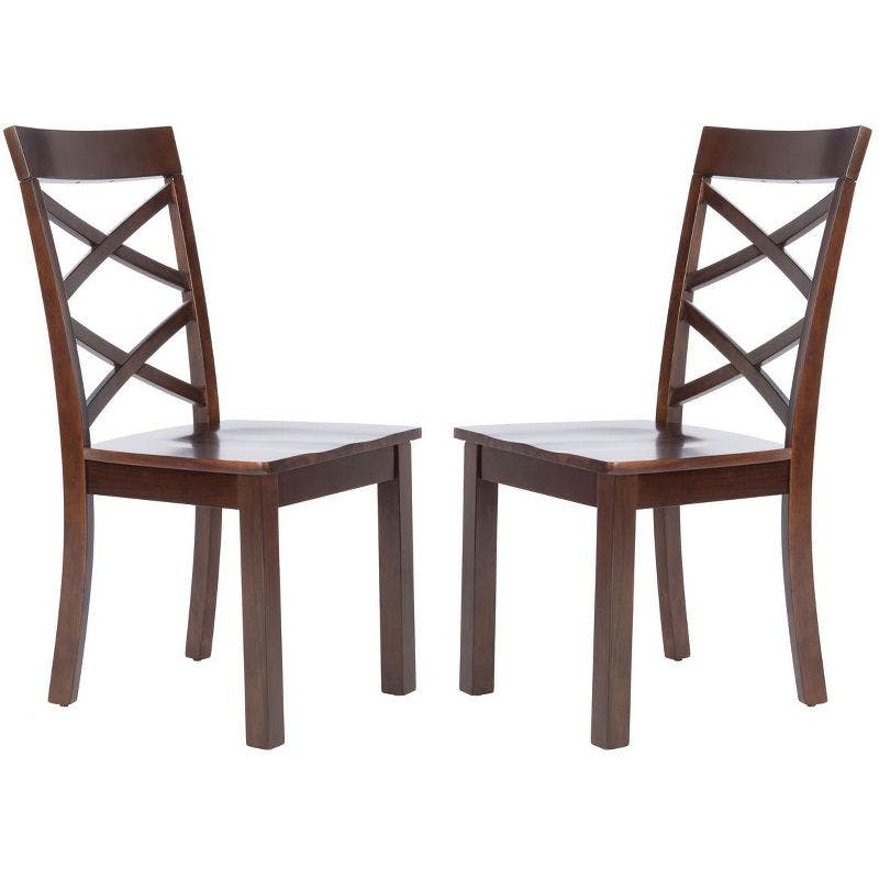 Ainslee Traditional Brown Upholstered Dining Chair Set