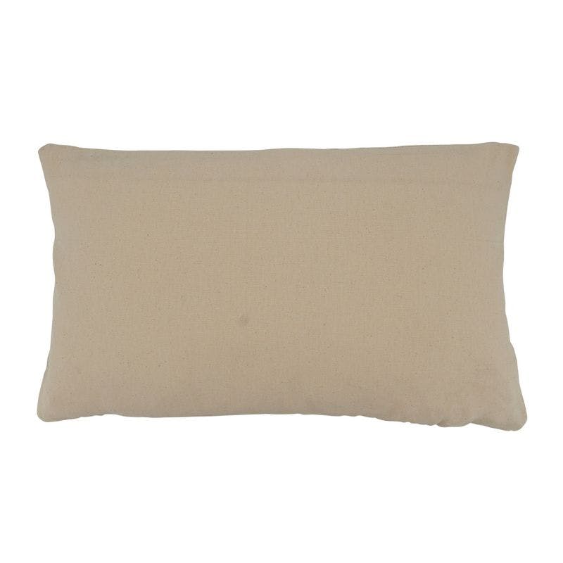 Whimsical Tassel Stripe Square Throw Pillow, Light Background