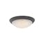 11" Alabaster Glass Globe LED Ceiling Light in Oil Rubbed Bronze