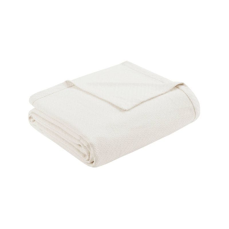 Ivory Twin Liquid Cotton Premium Soft Blanket