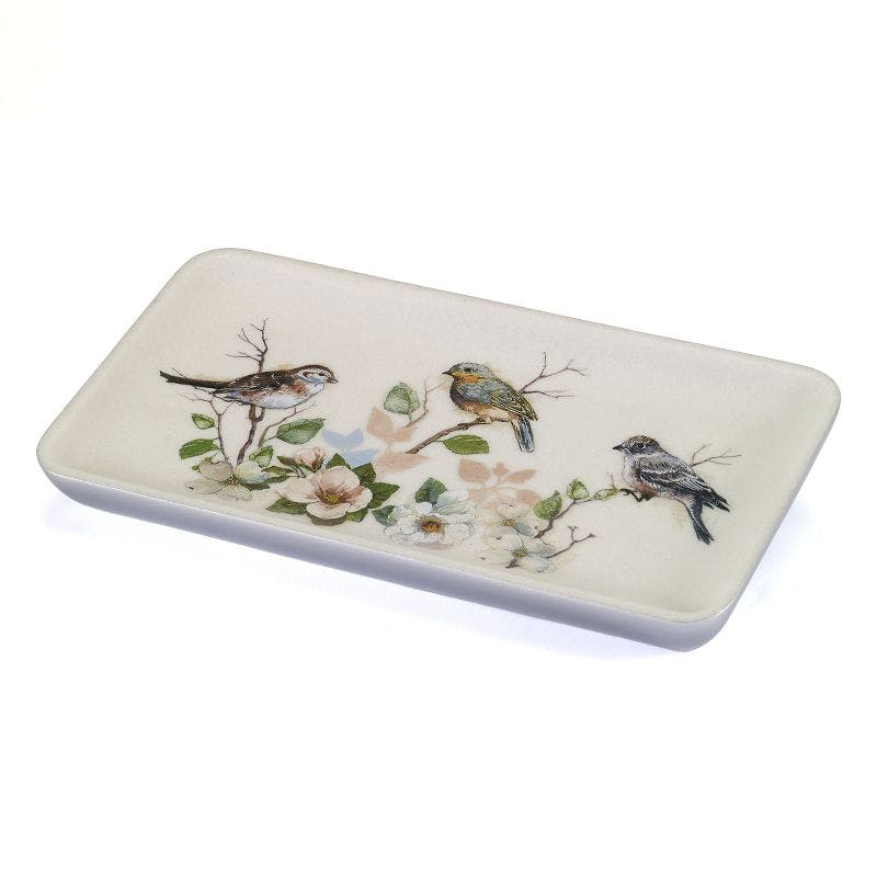 Shabby Chic Love Nest Square Vanity Tray in Durable Resin