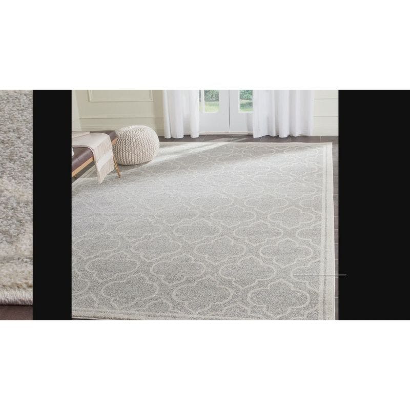 Elysian Grey and Light Grey Hand-knotted Geometric Runner Rug - 2'3" x 13'