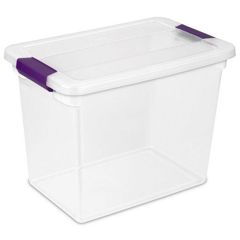 ClearView Kids' Room 27 Quart Plastic Stackable Storage Box with Latch Lid