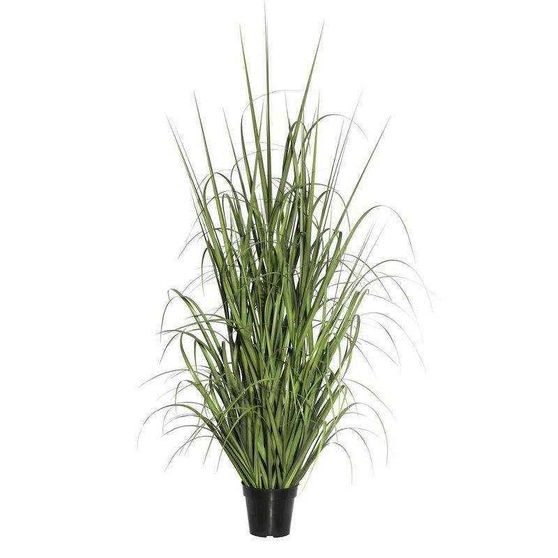 Evergreen Elegance 60" Lush Artificial Ryegrass in Sleek Black Pot