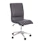 Ergonomic Gray LeatherSoft Swivel Task Chair with Chrome Base