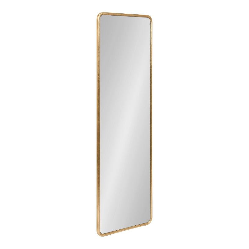 Elegant Gold Full-Length Wood Framed Rectangular Mirror