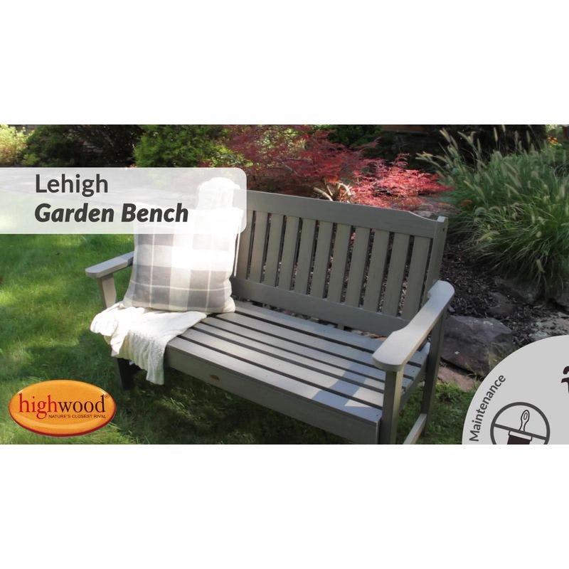Weathered Acorn Eco-Friendly Recycled Plastic 64" Garden Bench