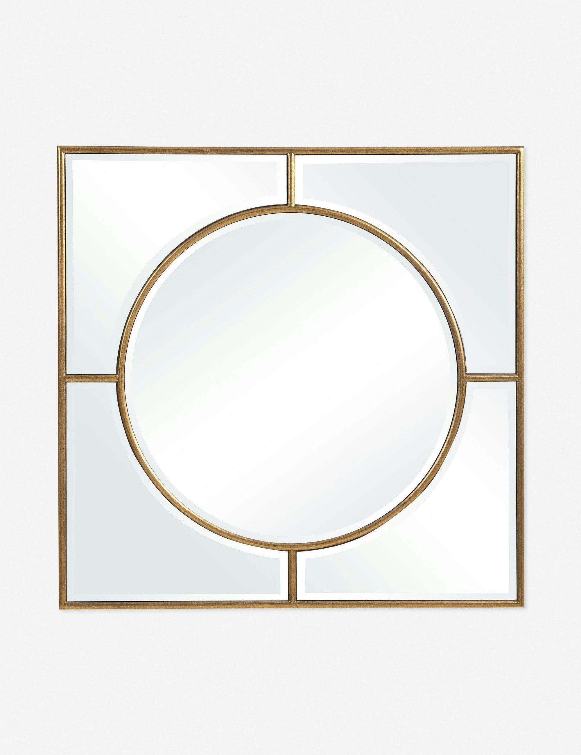 Stanford Gold Square Transitional Wall Mirror 48"