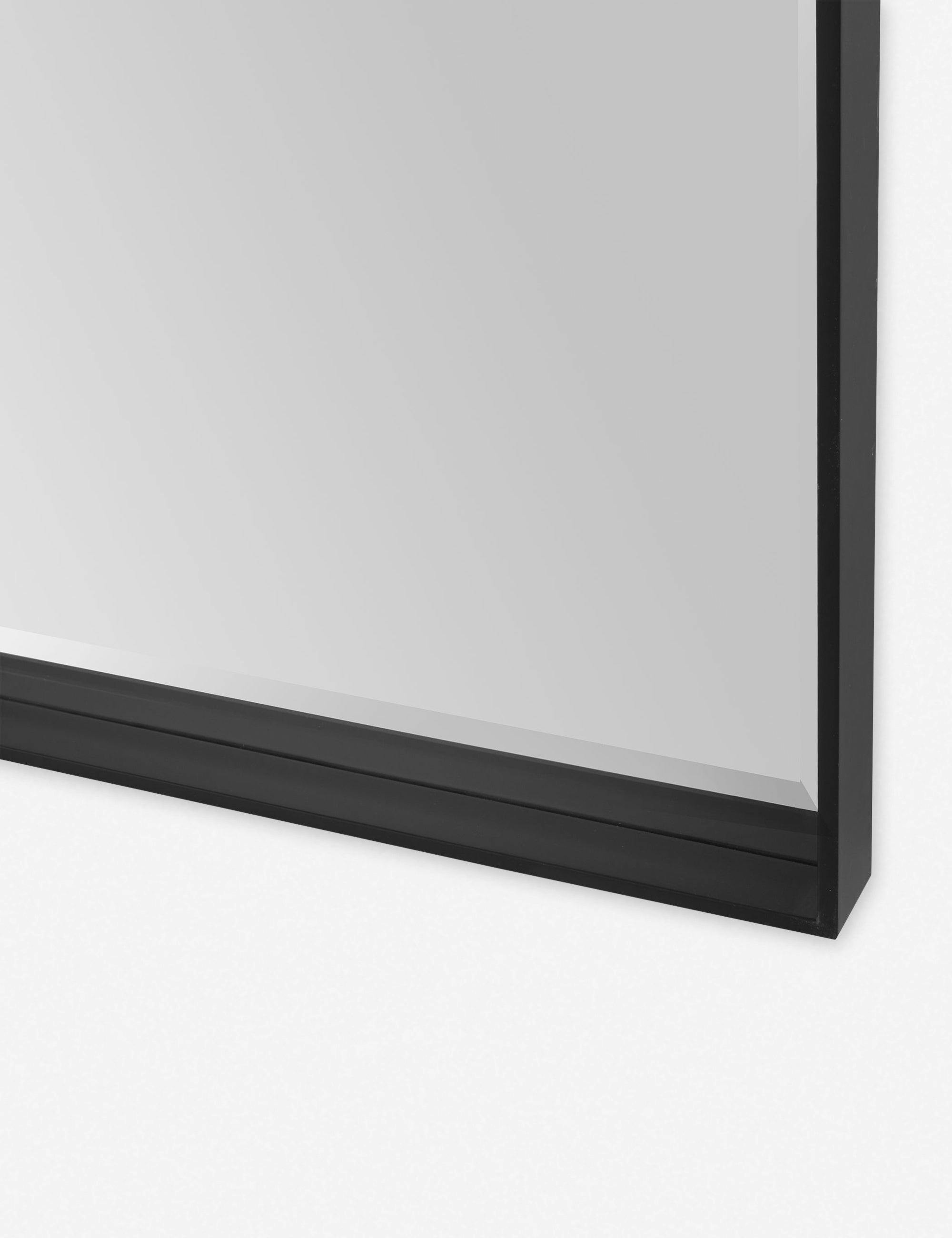 Kahn 72" Contemporary Black Iron Full Length Mirror