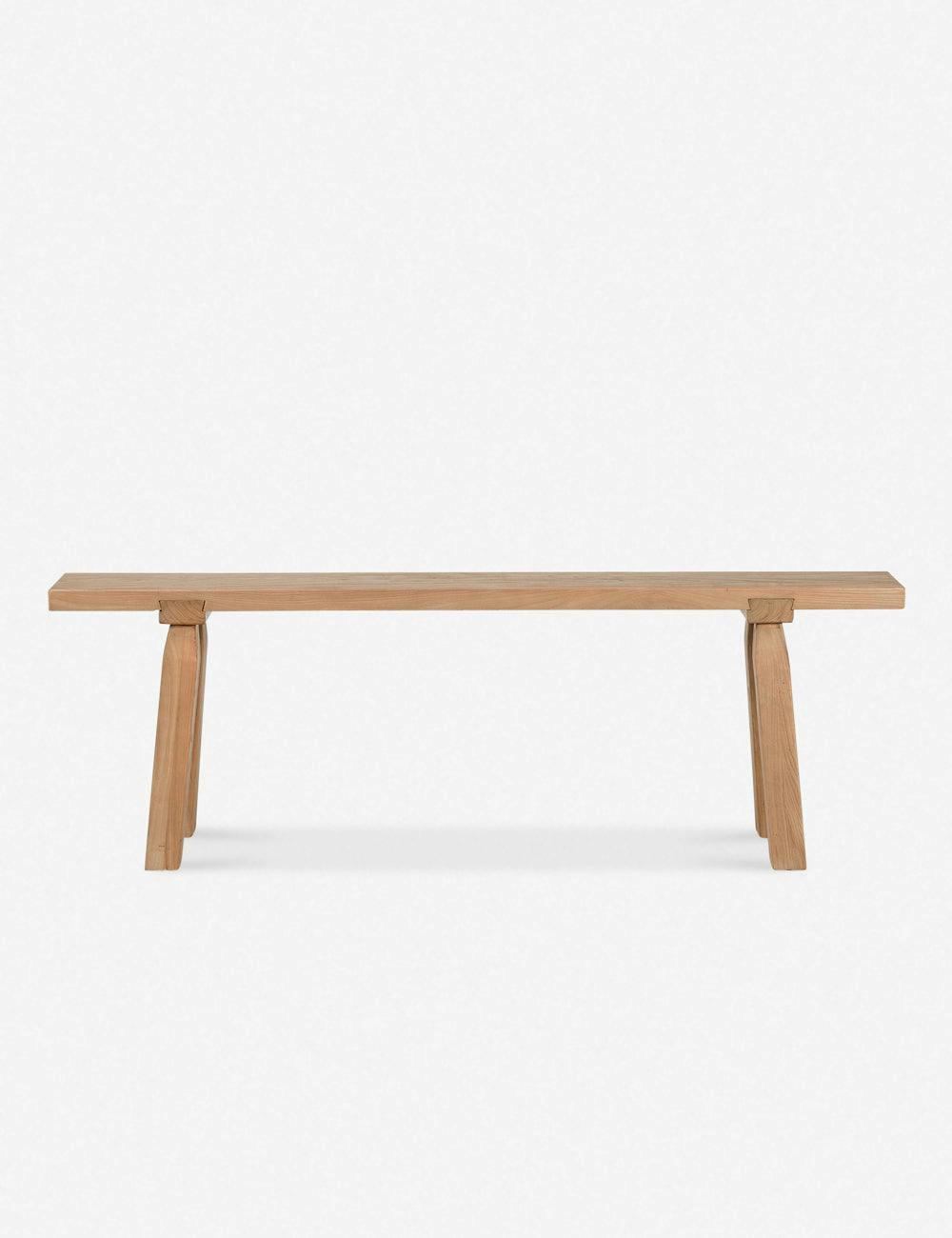 Lahana Rustic Natural Elmwood 60'' Bench with Tapered Legs