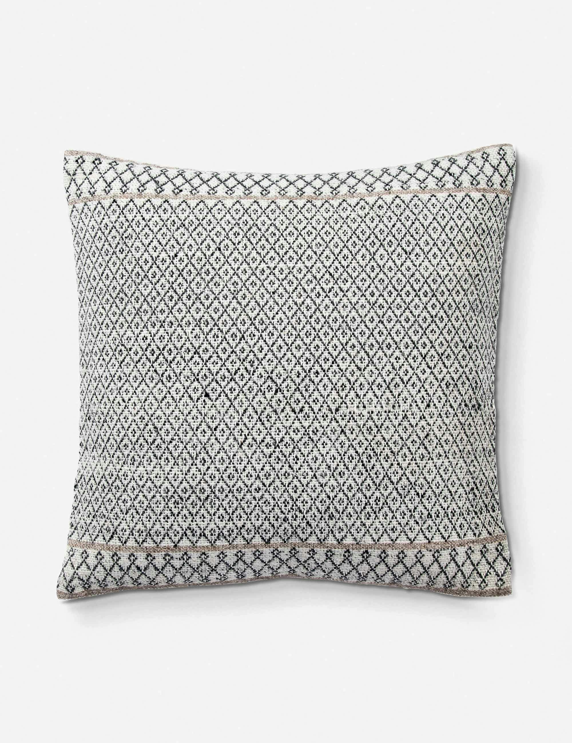 Bohemian Square Embroidered Wool Blend 18" Pillow
