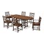 Chippendale POLYWOOD 7-Piece Teak Dining Set for Four