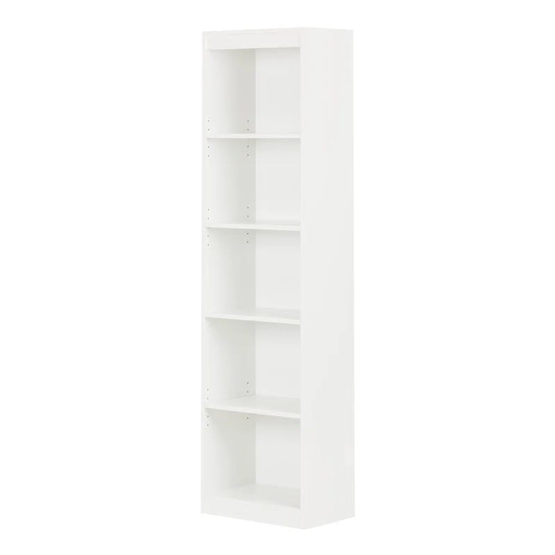 Pure White Adjustable 5-Shelf Kids' Bookcase
