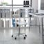 Elliott Compact Swivel Task Chair with Chrome Tractor Seat