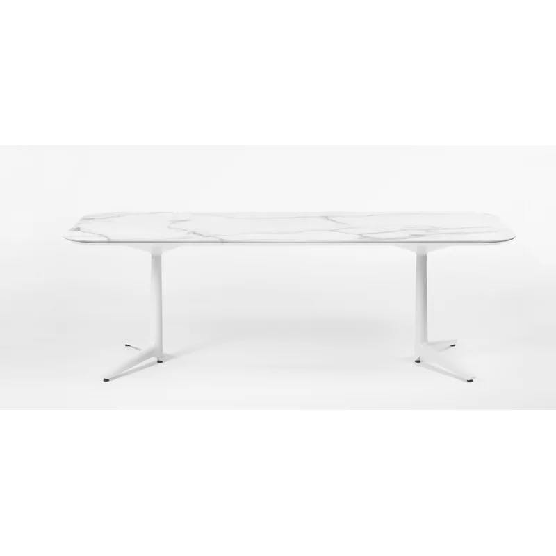 Antonio Citterio Multiplo XL 70'' White Marble Outdoor Dining Table