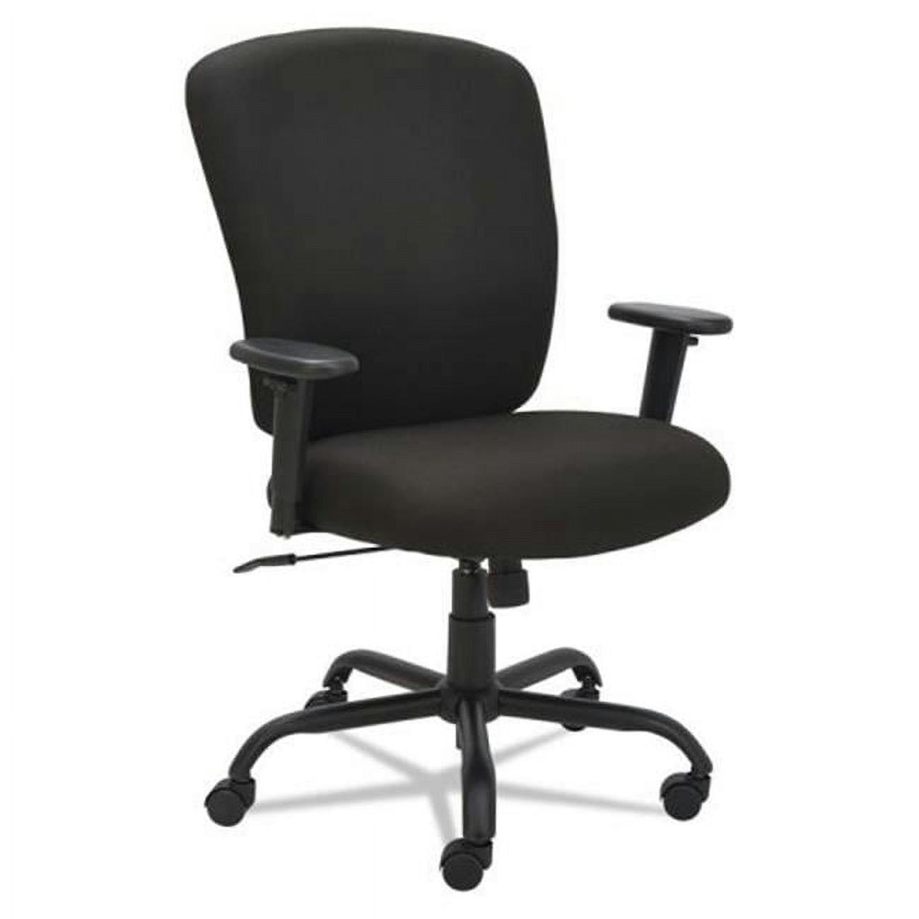 ErgoFlex Black Polyurethane Adjustable Office Chair with Swivel