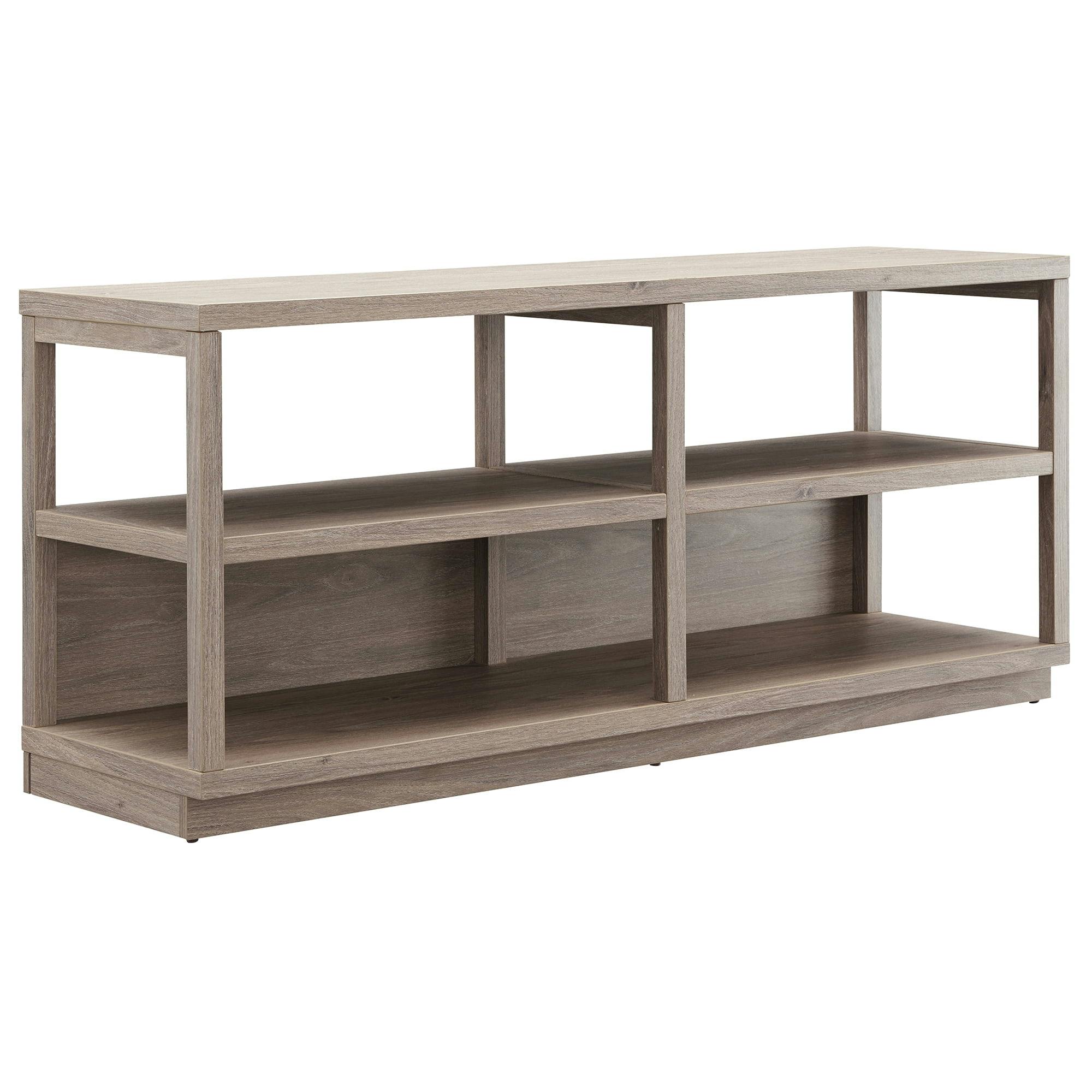 Antiqued Gray Oak 55" Simplistic TV Stand for Modern Homes