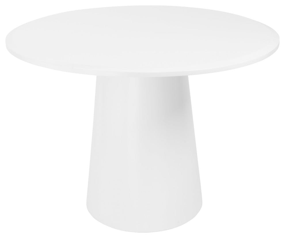 Contemporary Mid-Century 78'' Oval Wood Dining Table in Matte White