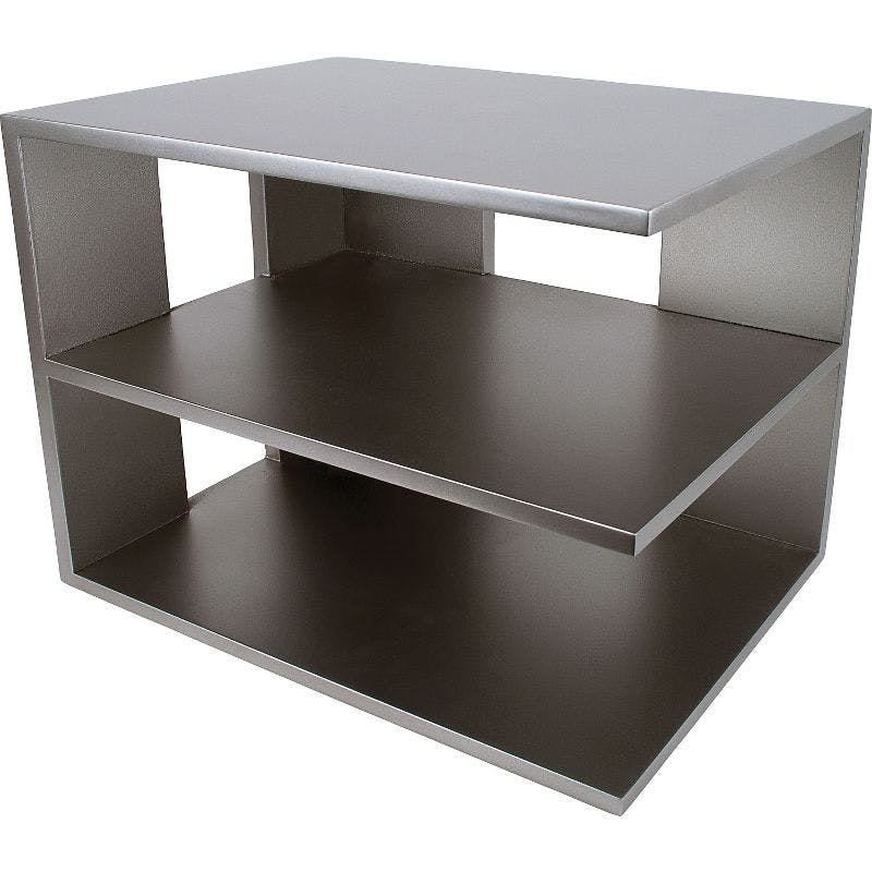 Classic Silver Wood Corner Shelf Organizer for Desktops