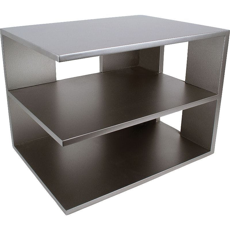 Classic Silver Wood Corner Shelf Organizer for Desktops
