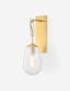 Bruckner Aged Brass Energy Star 1-Light Sconce with Clear Crystal Glass