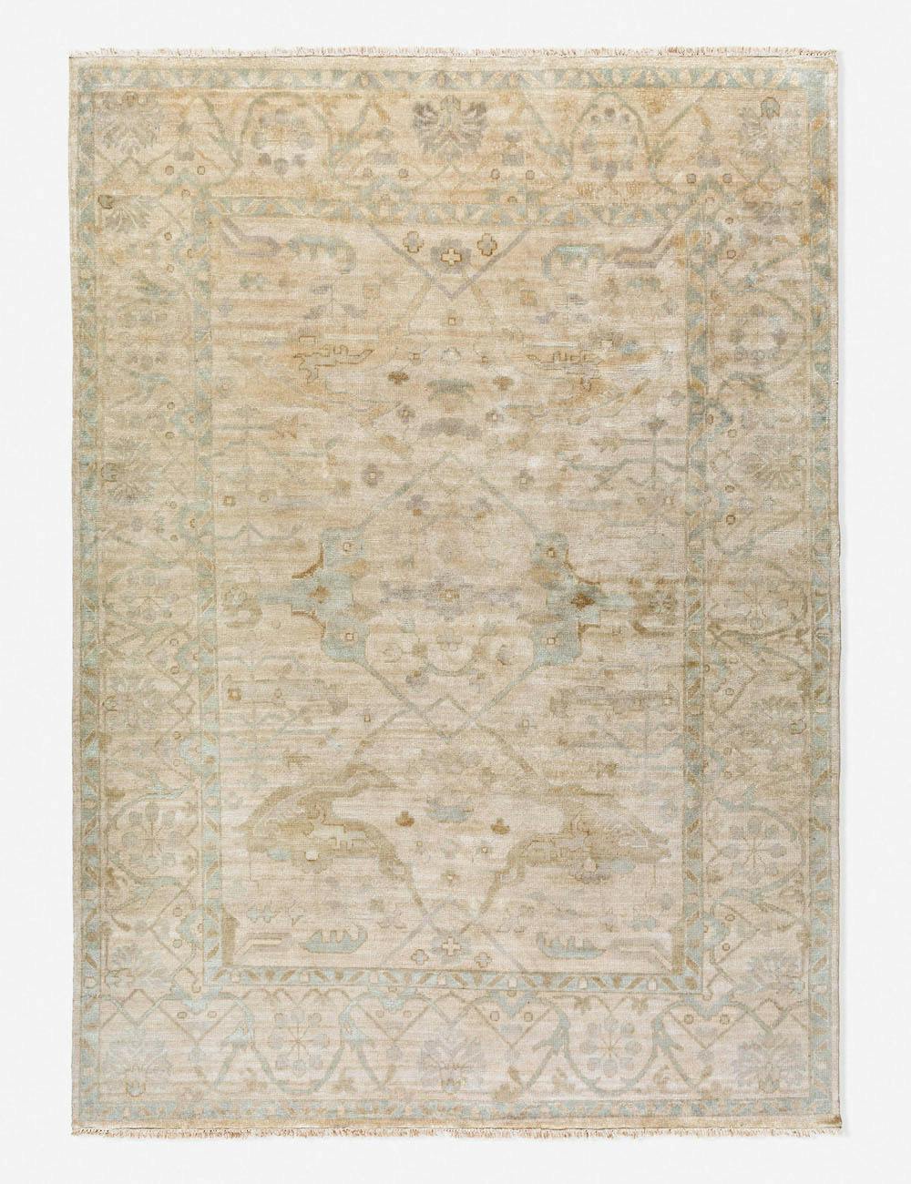 Elysian Gray Hand-Knotted Wool-Viscose Blend Rug - 9' x 13'