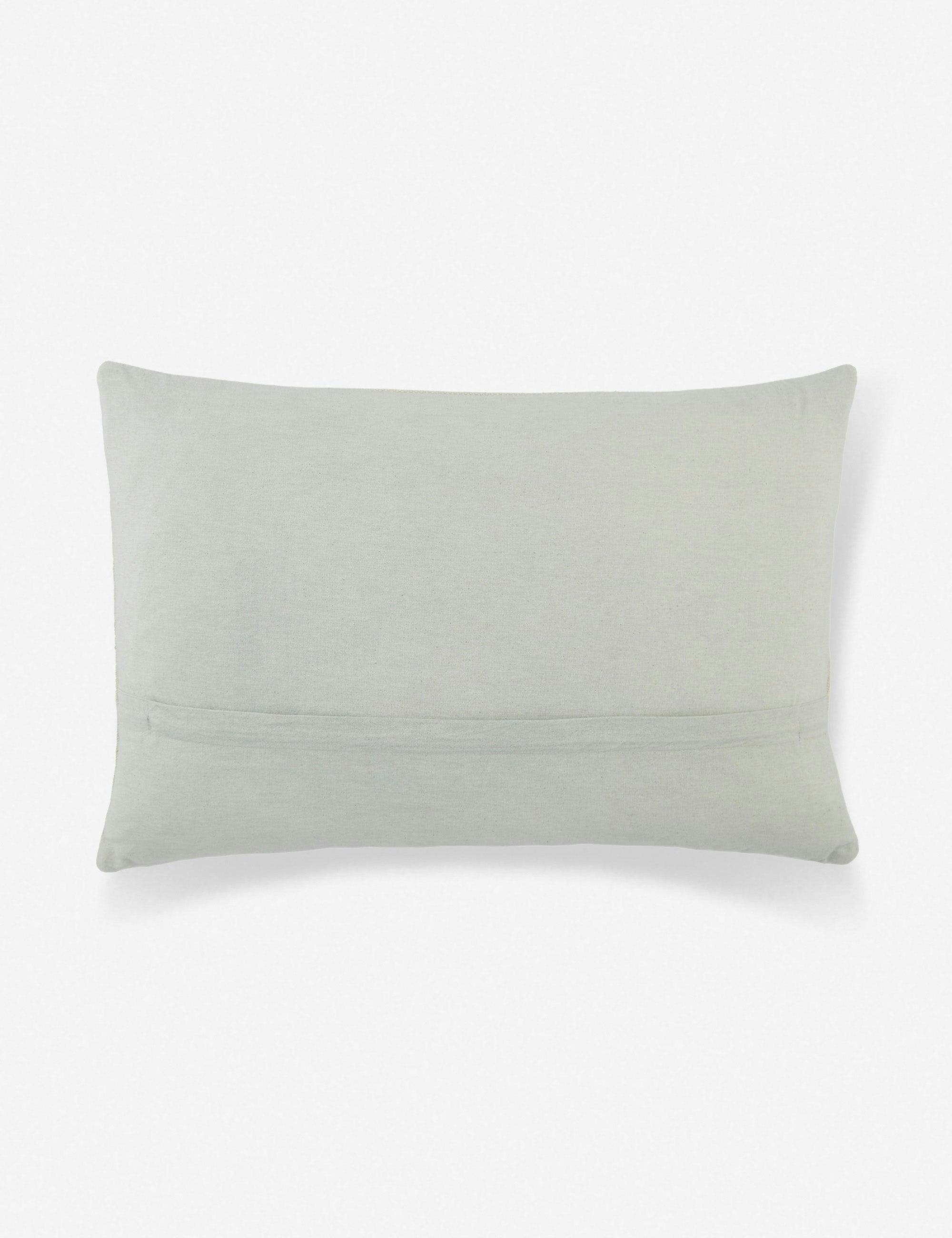 Lina Abstract Linear Light Gray and Cream Lumbar Pillow